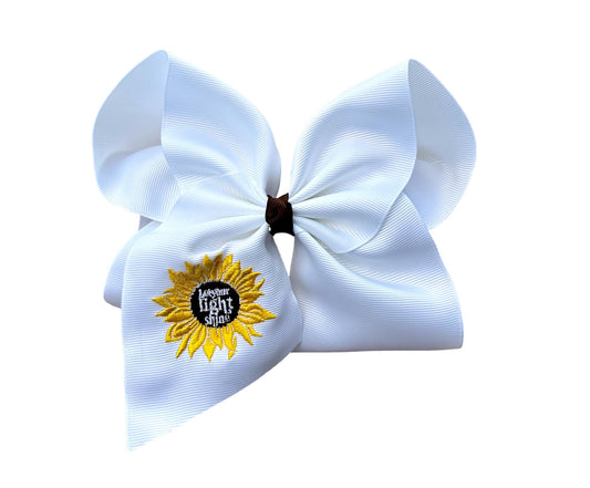 Let Your Light Shine Embroidered Bow