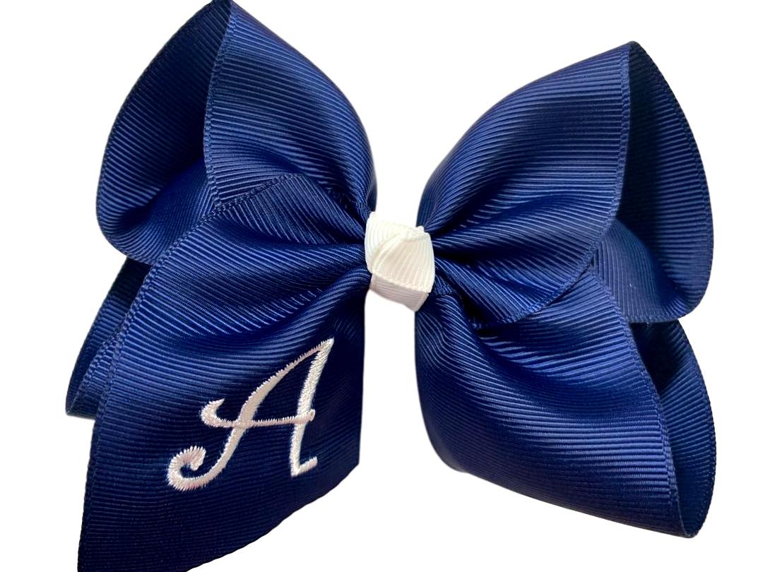 6 Inch Navy with White Initial