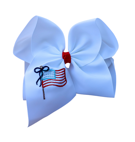 Sweet Flag Embroidered Bow