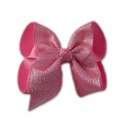 Hot Pink Glitter Bow (Large)