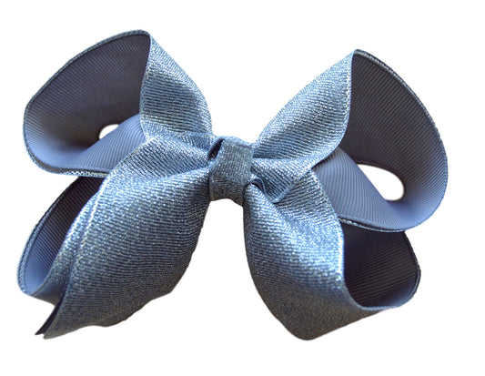 Silver Glitter Bow (Large)