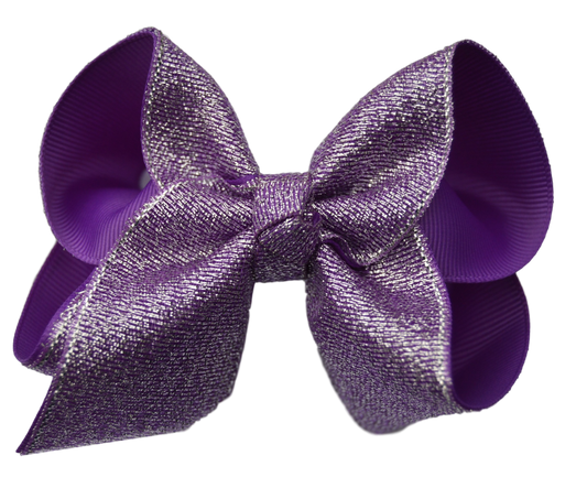 Purple Glitter Bow (Small)