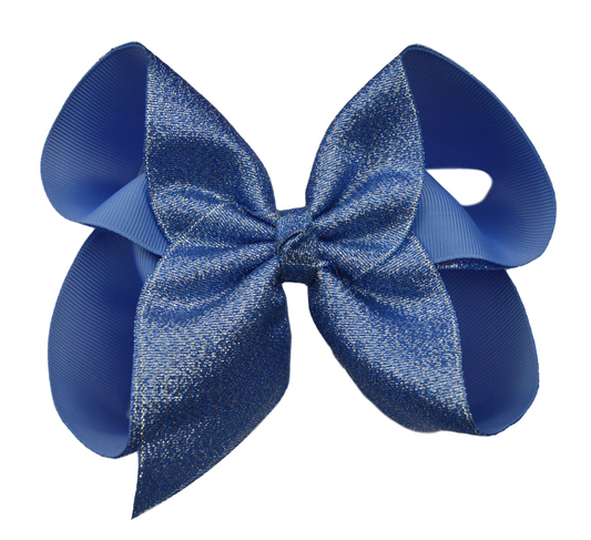 Denim Glitter Bow (Small)