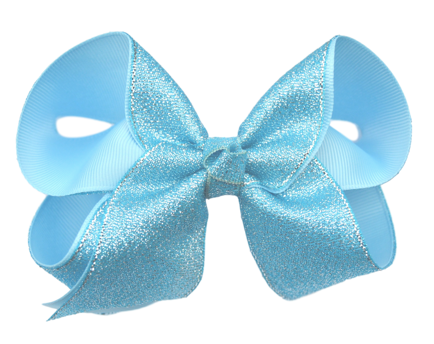 Light Blue Glitter Bow (Small)