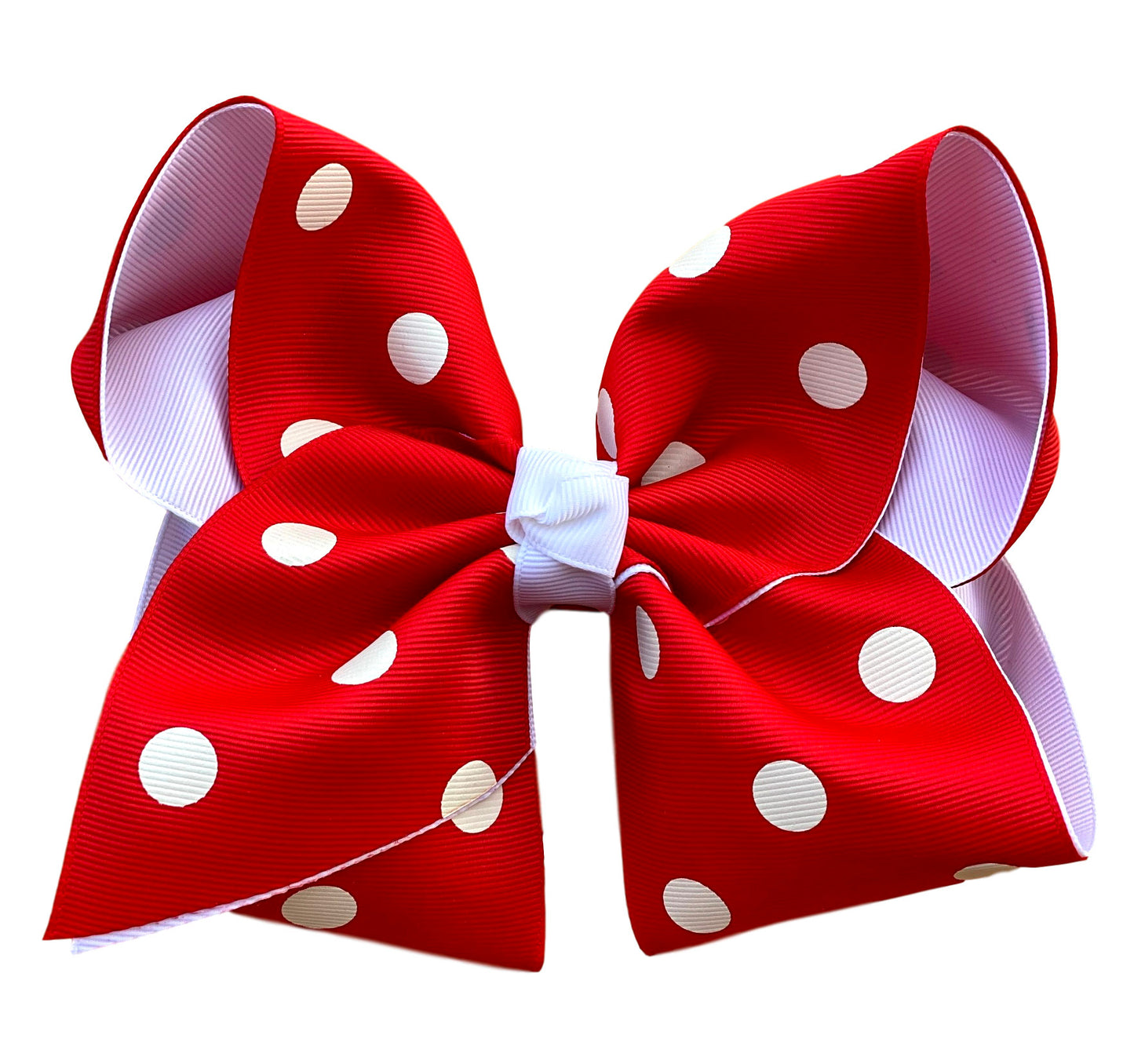 Red Polka Dot Layered Bow