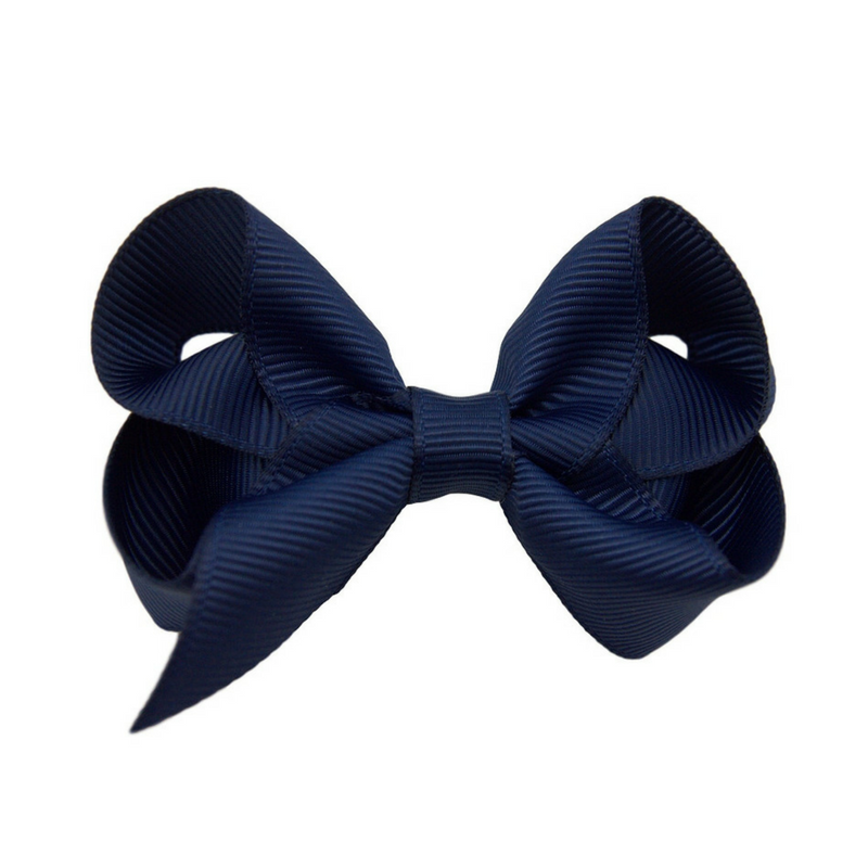 2.5 inch Navy Bow