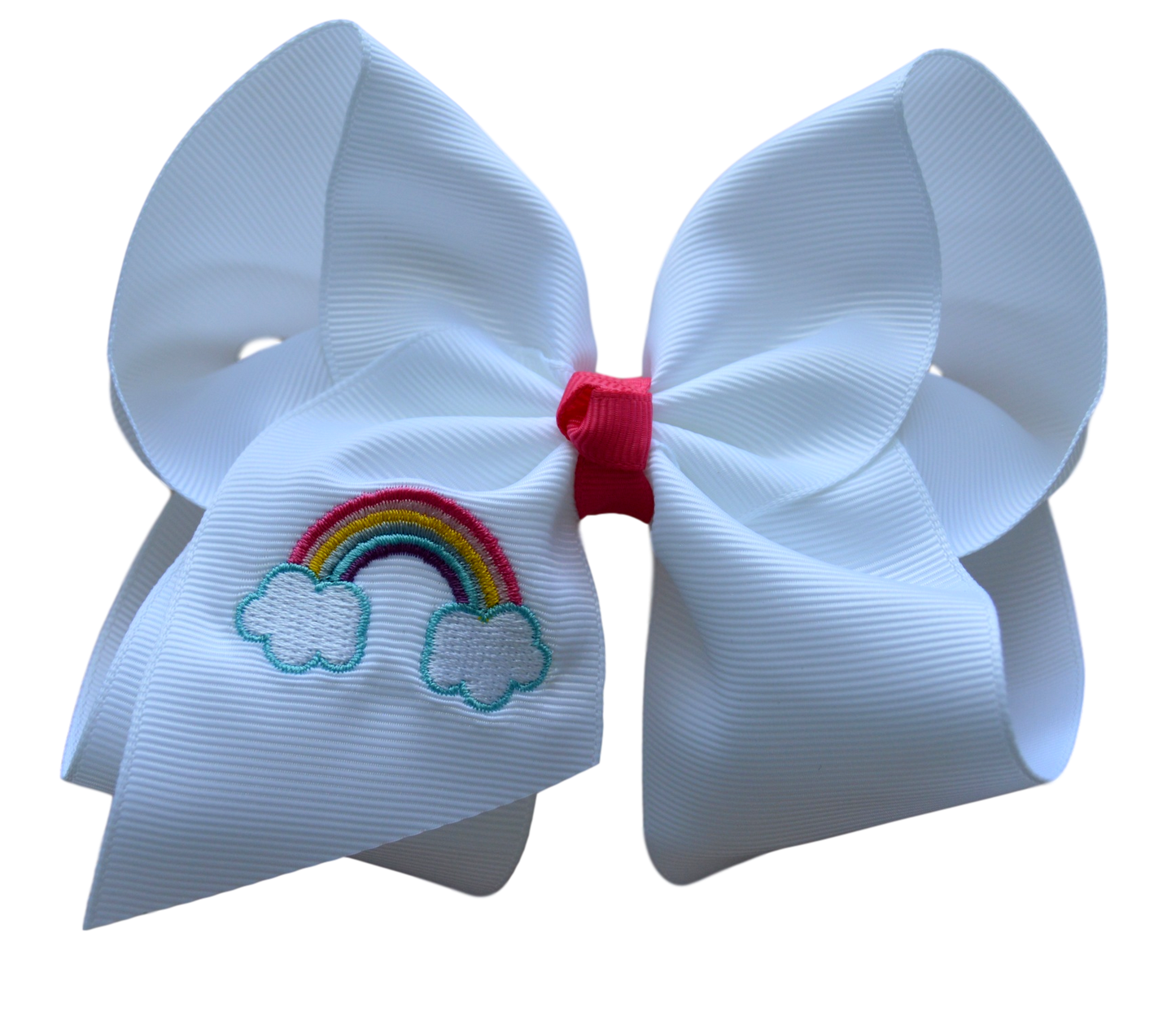 Rainbow Embroidered Bow