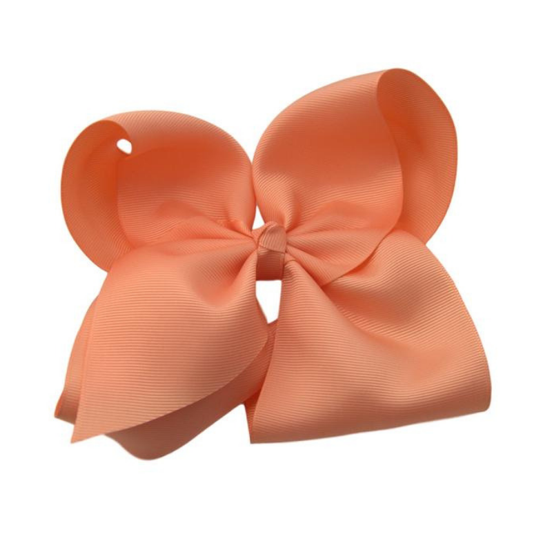 6 inch Peach Hair Bow