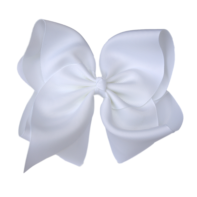 6 inch White Hair Bow