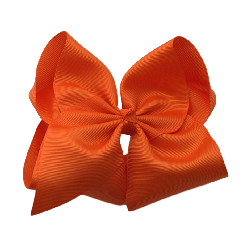 6 inch Orange Hair Bow