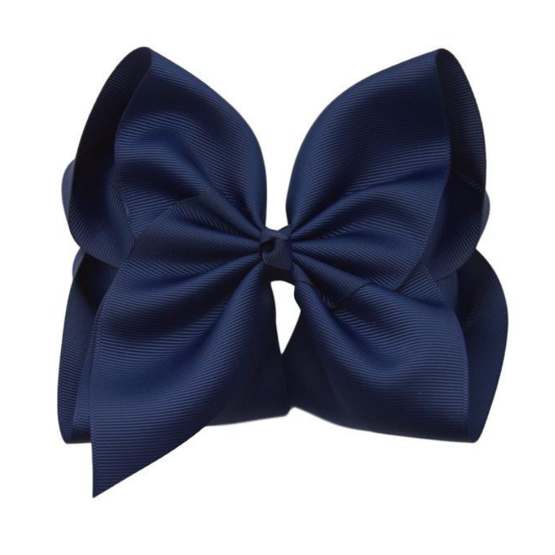 6 inch Navy Hair Bow