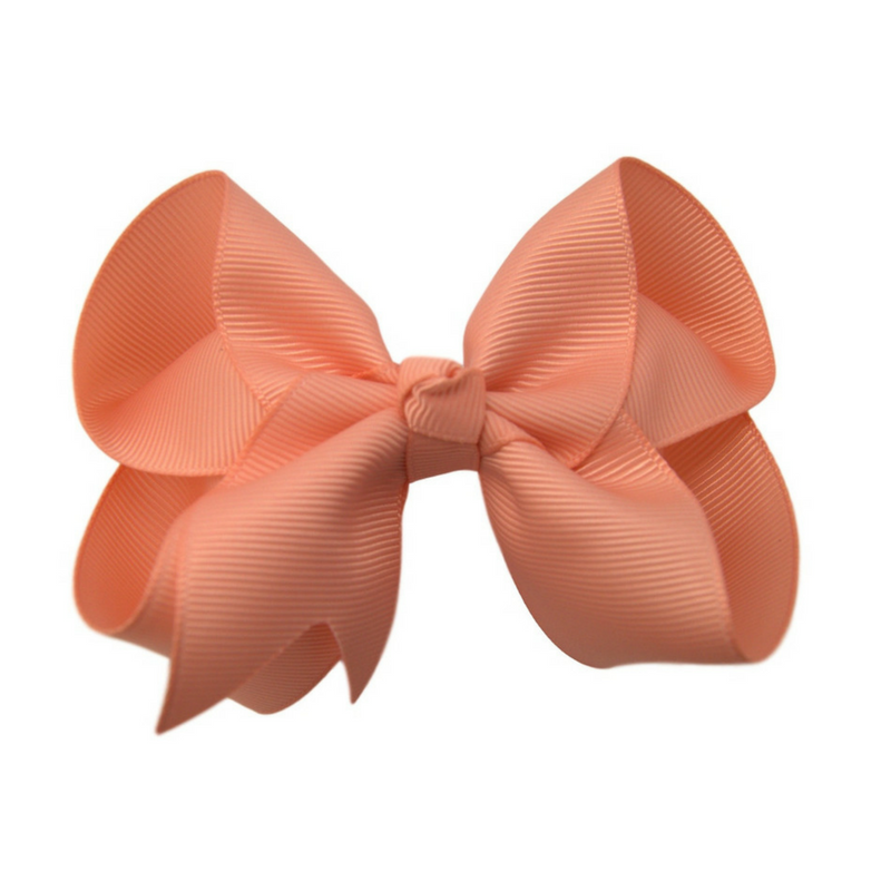 4 inch Peach Hair Bow