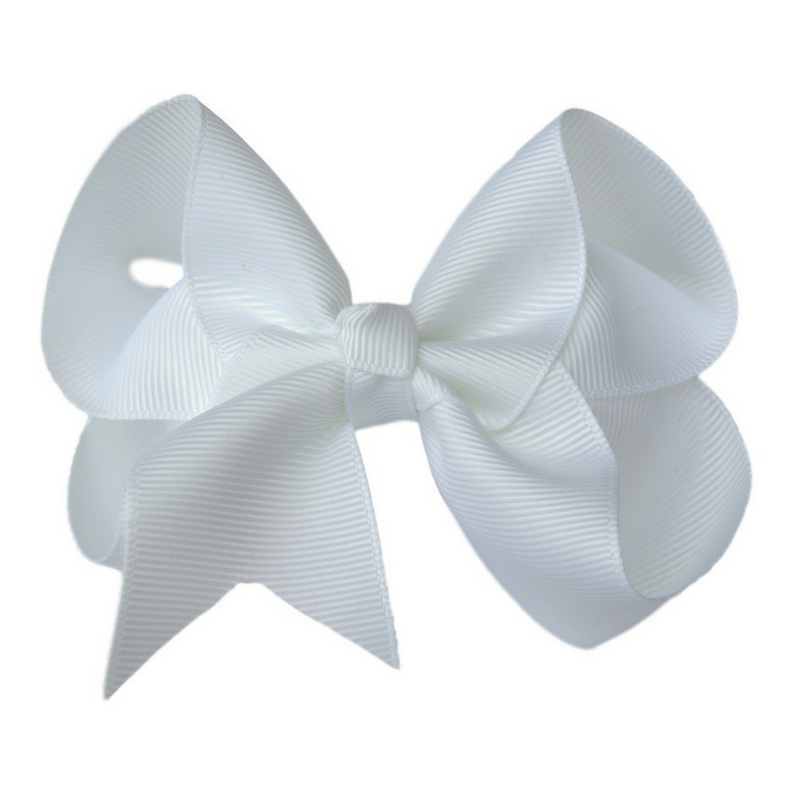 3 inch White Hair Bow