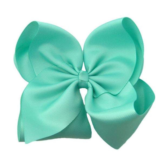 6 inch Aqua Hair Bow